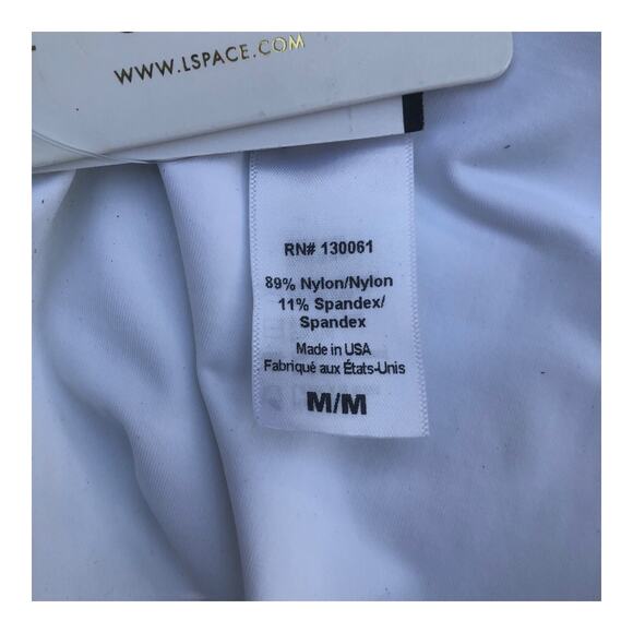 L Space Court Bitsy Cut White Ribbed Bikini Bottom Stretch Women's Sz Medium NWT - Picture 9 of 13